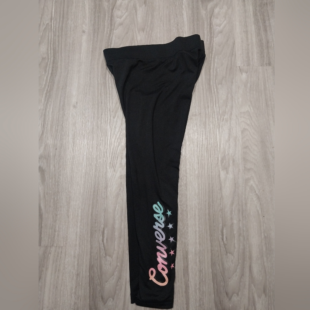 Girls Converse Black Leggings Sz 10-12
